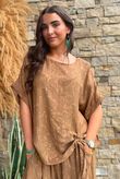 Kiti Paisley Damask Hitch Tee Walnut